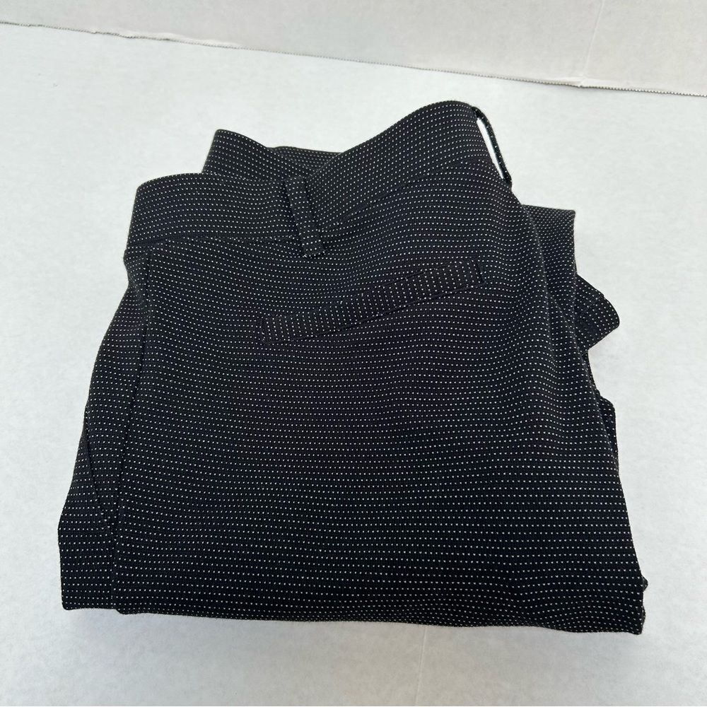 BETABRAND Black Bootcut Micro Dot Elastic Waist Pants Trousers size Medium